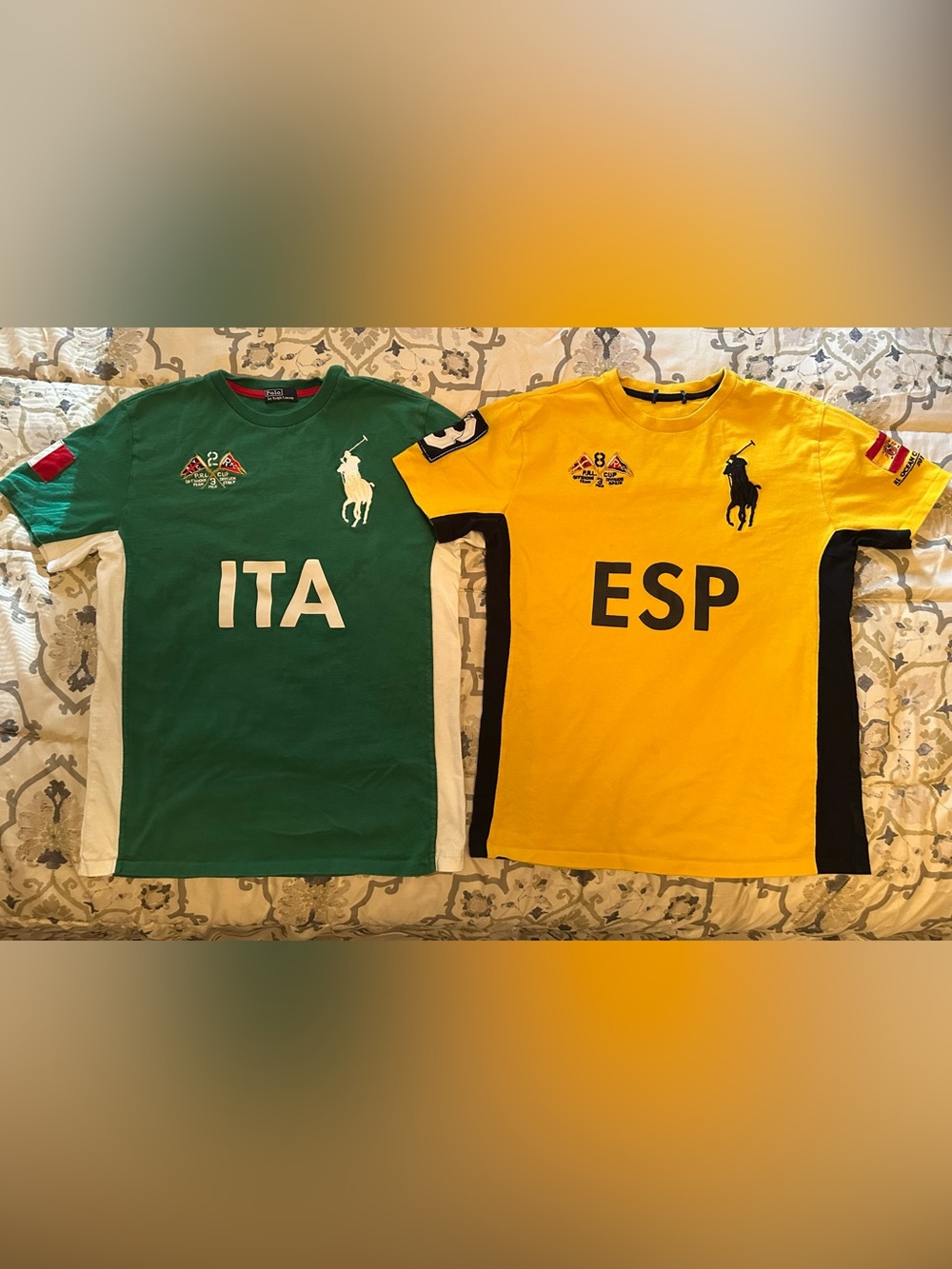 Polo by Ralph Lauren Green & Yellow Boys Short Sleeve Tees